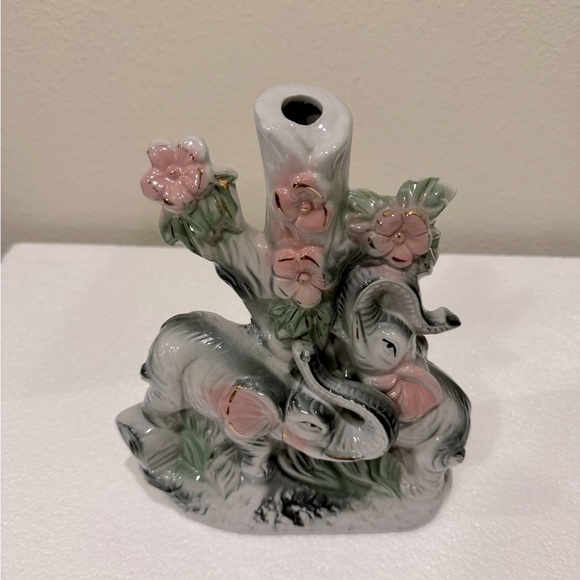 Vintage Ceramic Feng Shui Hand Painted Elephant Vase 8 Inches Fantastic … - Picture 2 of 10